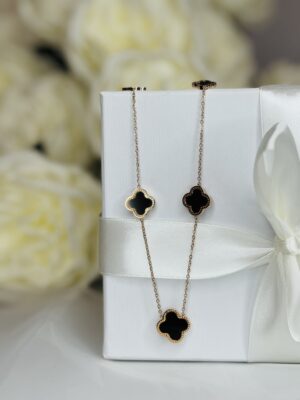 Midnight Clover Necklace